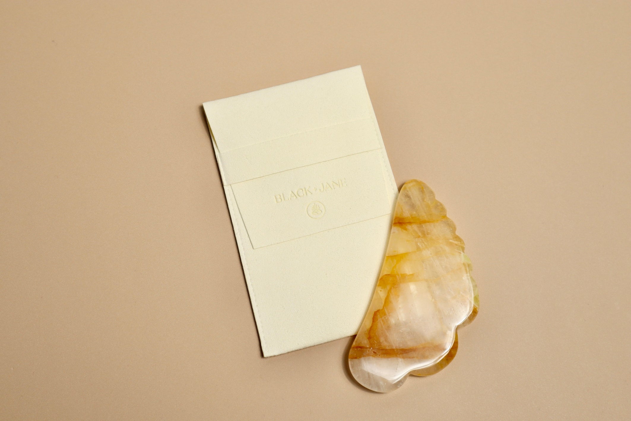 Golden quartz gua sha